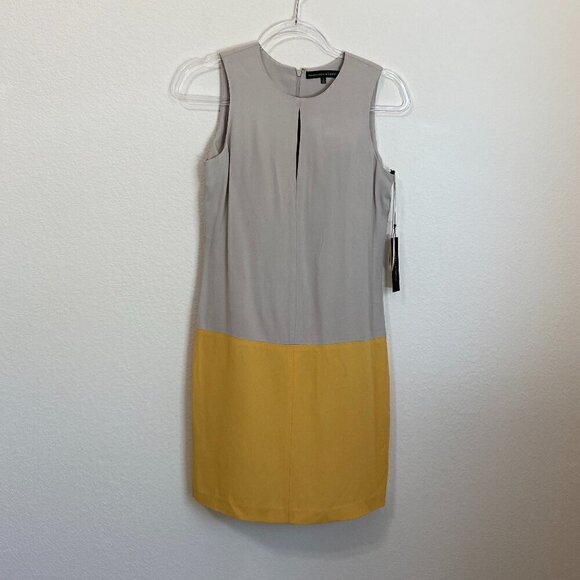 Francisco Costa for Calvin Klein Color Block Keyhole Sheath Dress Size 2 - Picture 1 of 10